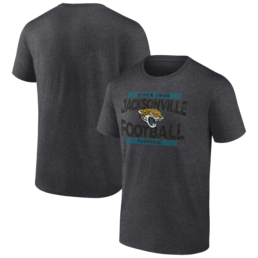 Jacksonville Jaguars Charcoal Heroic Play T-Shirt - Man Jacksonville Jaguars Charcoal Heroic Play T-Shirt - Man