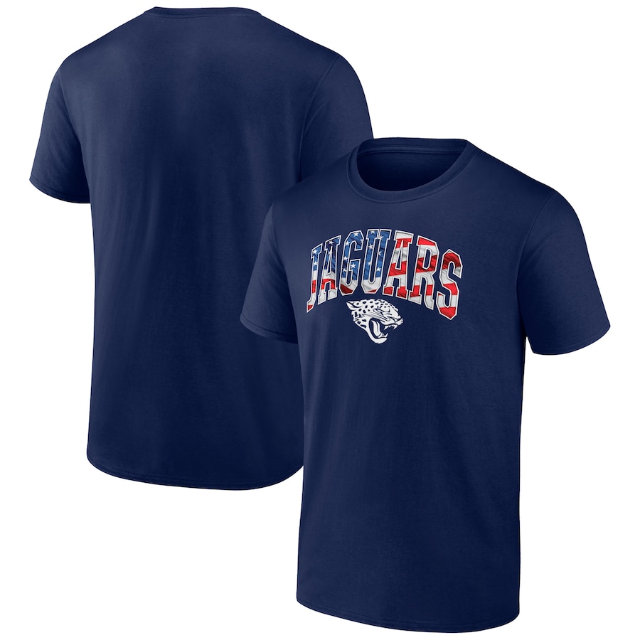 Jacksonville Jaguars Navy Banner Wave Logo T-Shirt - Man