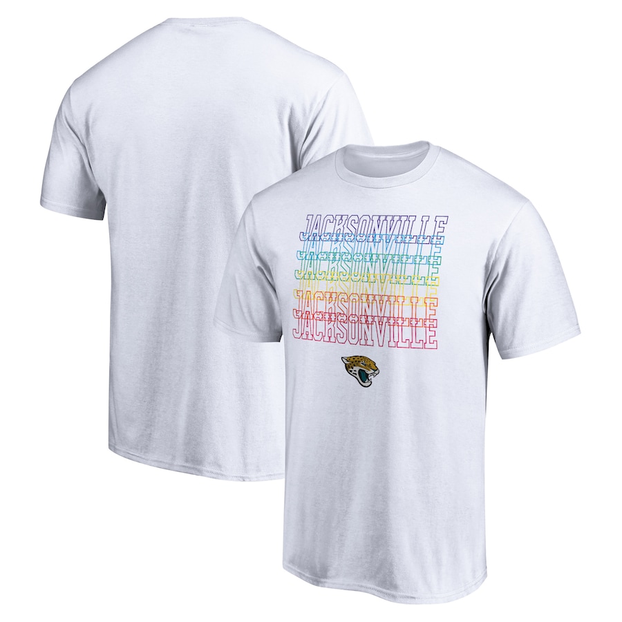 Jacksonville Jaguars White City Pride T-Shirt - Man Jacksonville Jaguars White City Pride T-Shirt - Man