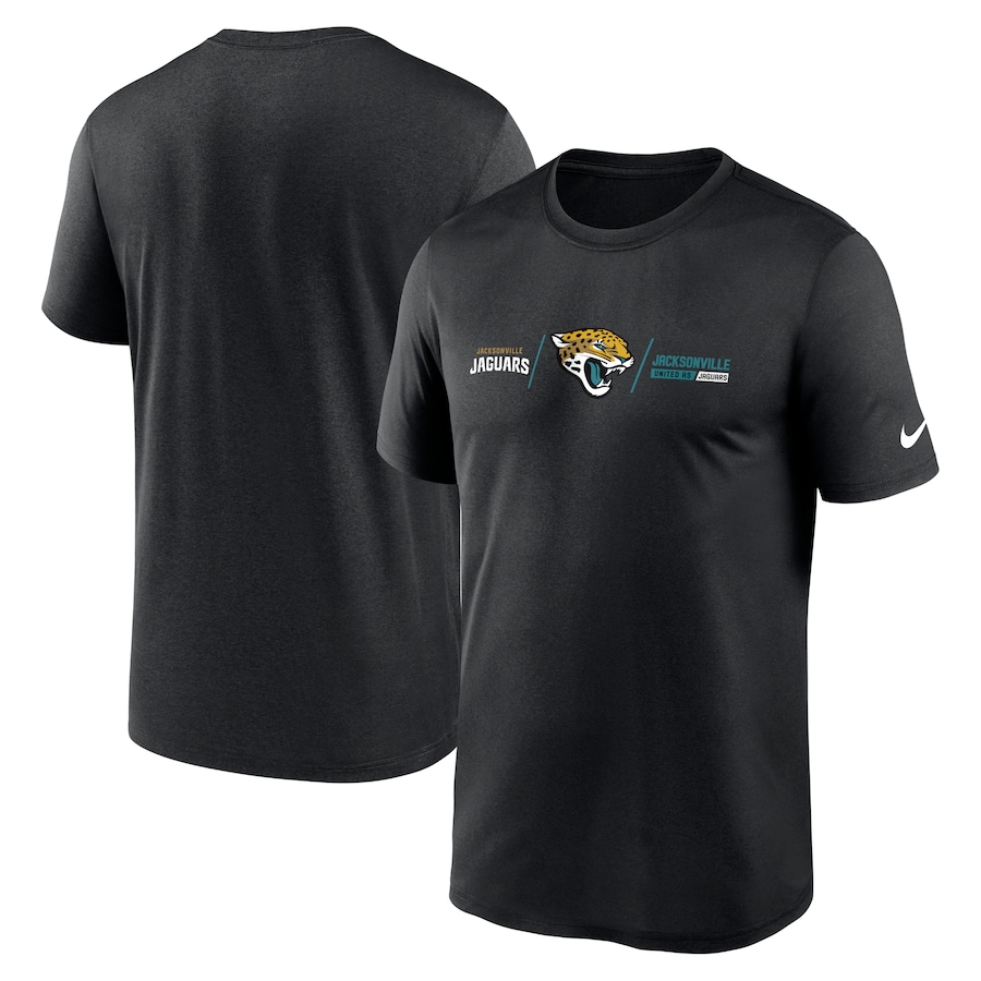 Jacksonville Jaguars Football Black Horizontal Lockup Legend Performance T-Shirt - Man Jacksonville Jaguars Football Black Horizontal Lockup Legend Performance T-Shirt - Man