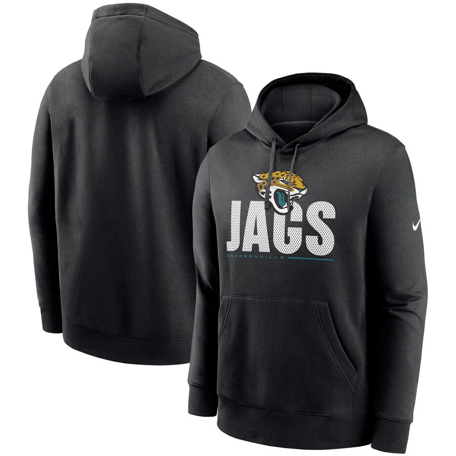 Jacksonville Jaguars Football Black Team Impact Club Pullover Hoodie - Man Jacksonville Jaguars Football Black Team Impact Club Pullover Hoodie - Man