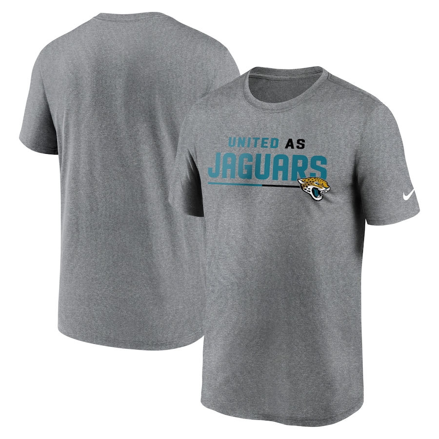 Jacksonville Jaguars Football Heather Gray Legend Team Shoutout Performance T-Shirt - Man Jacksonville Jaguars Football Heather Gray Legend Team Shoutout Performance T-Shirt - Man