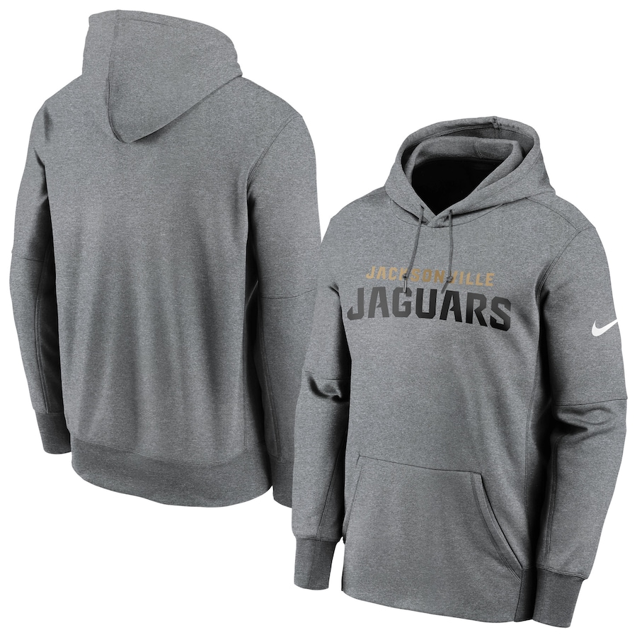 Jacksonville Jaguars Football Heathered Charcoal Fan Gear Wordmark Performance Pullover Hoodie - Man Jacksonville Jaguars Football Heathered Charcoal Fan Gear Wordmark Performance Pullover Hoodie - Man
