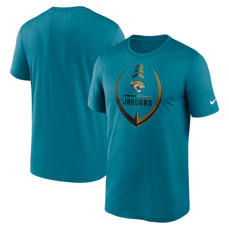 Jacksonville Jaguars Football Teal Icon Legend Performance T-Shirt - Man