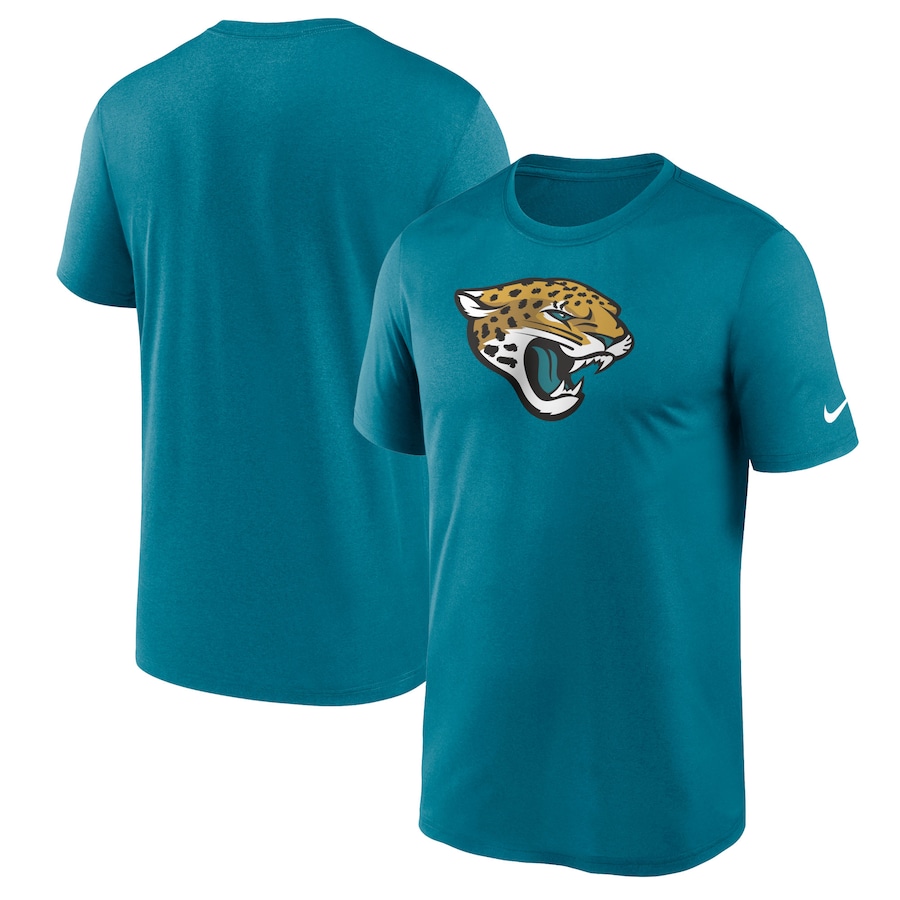 Jacksonville Jaguars Football Teal Logo Essential Legend Performance T-Shirt - Man