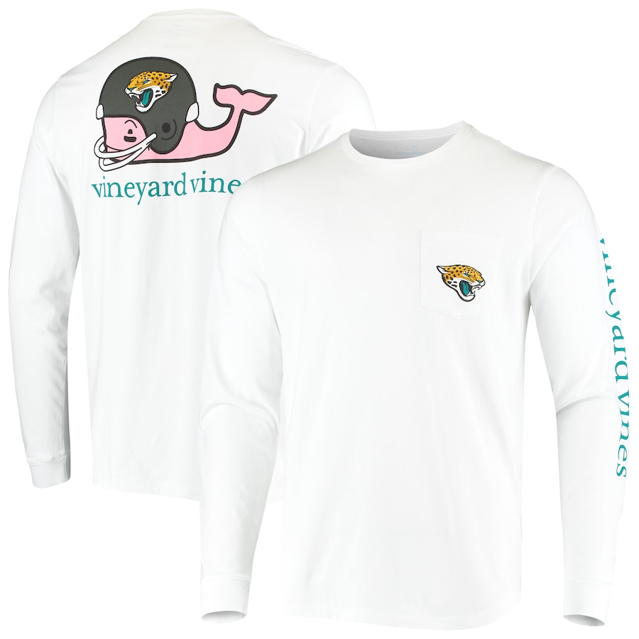 Jacksonville Jaguars Vineyard Vines White Whale Helmet Long Sleeve T-Shirt - Man