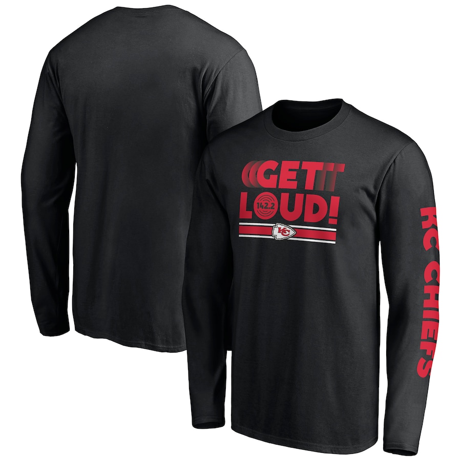 Kansas City Chiefs Black Hometown Collection Facemask Long Sleeve T-Shirt - Man