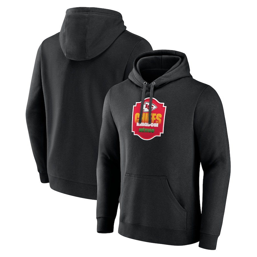 Kansas City Chiefs Black Kingdom Mexico Pullover Hoodie - Man Kansas City Chiefs Black Kingdom Mexico Pullover Hoodie - Man