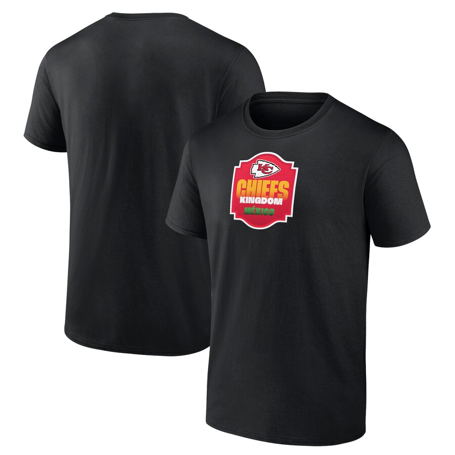 Kansas City Chiefs Black Kingdom Mexico T-Shirt - Man Kansas City Chiefs Black Kingdom Mexico T-Shirt - Man
