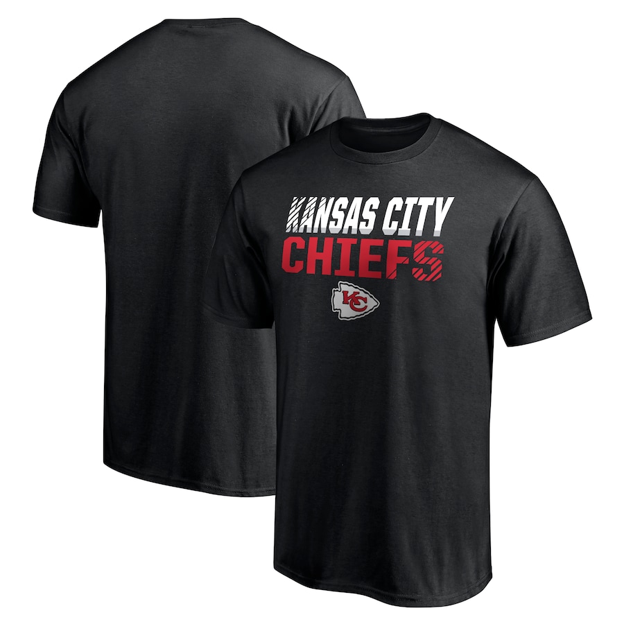 Kansas City Chiefs Black Logo Fade Out T-Shirt - Man Kansas City Chiefs Black Logo Fade Out T-Shirt - Man