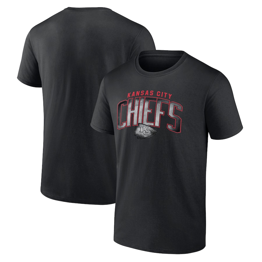 Kansas City Chiefs Black Smoke Arch T-Shirt - Man Kansas City Chiefs Black Smoke Arch T-Shirt - Man