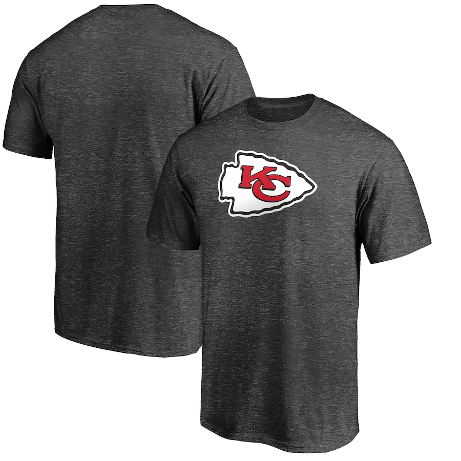 Kansas City Chiefs Charcoal Team Logo T-Shirt - Man Kansas City Chiefs Charcoal Team Logo T-Shirt - Man