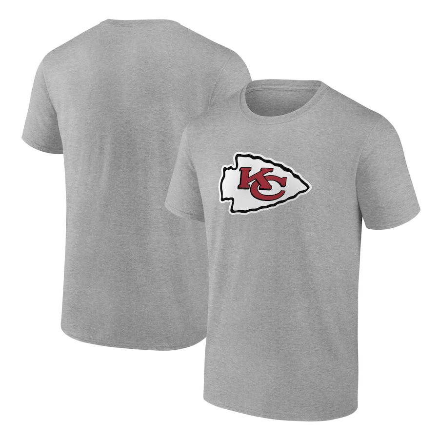 Kansas City Chiefs Heather Gray Team Logo T-Shirt - Man Kansas City Chiefs Heather Gray Team Logo T-Shirt - Man