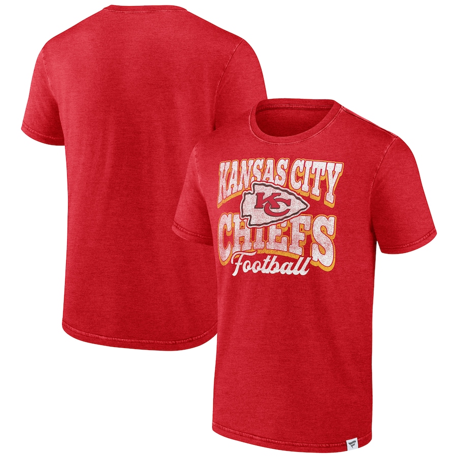 Kansas City Chiefs Heather Red Force Out T-Shirt - Man Kansas City Chiefs Heather Red Force Out T-Shirt - Man