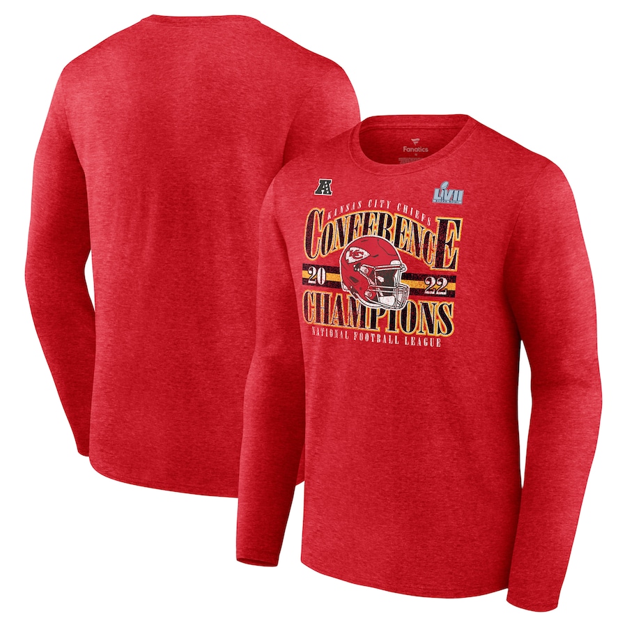 Kansas City Chiefs Red 2022 AFC Champions Banner Worthy Long Sleeve T-Shirt - Man