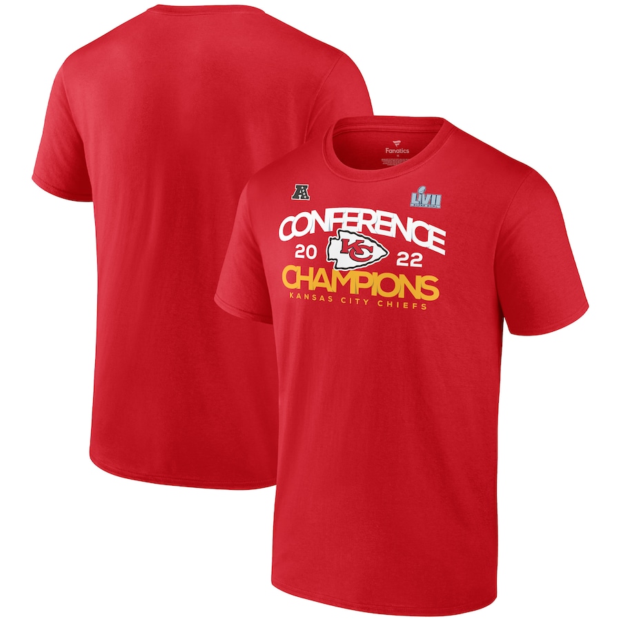 Kansas City Chiefs Red 2022 AFC Champions Shadow Cast T-Shirt - Man