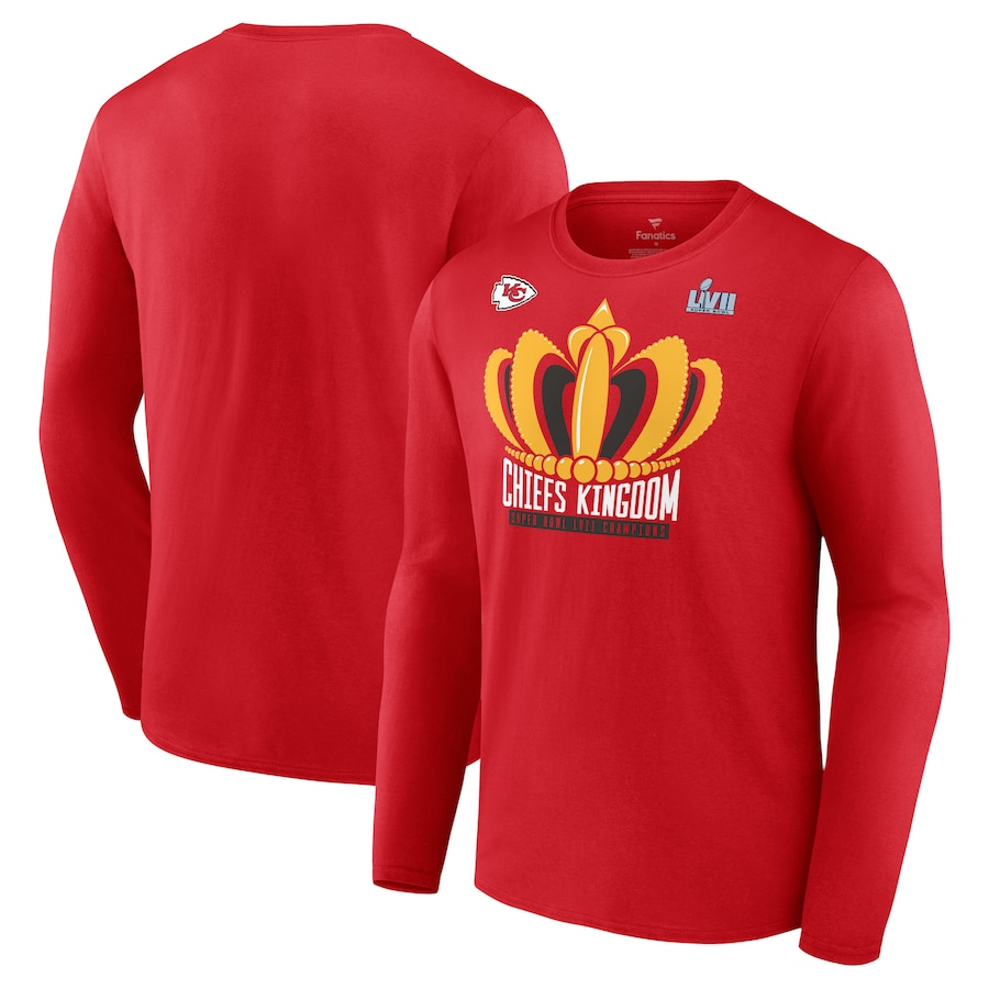 Kansas City Chiefs Red Super Bowl LVII Champions Last Standing Long Sleeve T-Shirt - Man