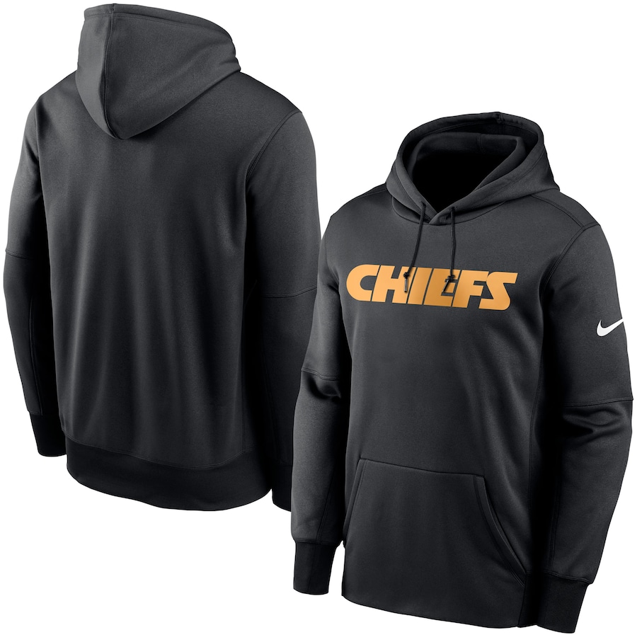 Kansas City Chiefs Football Black Fan Gear Wordmark Performance Pullover Hoodie - Man Kansas City Chiefs Football Black Fan Gear Wordmark Performance Pullover Hoodie - Man