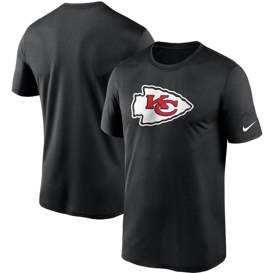 Kansas City Chiefs Football Black Logo Essential Legend Performance T-Shirt - Man Kansas City Chiefs Football Black Logo Essential Legend Performance T-Shirt - Man