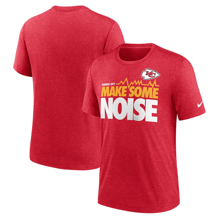 Kansas City Chiefs Football Heathered Red Local Tri-Blend T-Shirt - Man Kansas City Chiefs Football Heathered Red Local Tri-Blend T-Shirt - Man