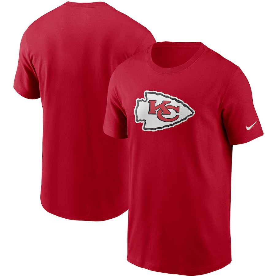 Kansas City Chiefs Football Red Primary Logo T-Shirt - Man Kansas City Chiefs Football Red Primary Logo T-Shirt - Man