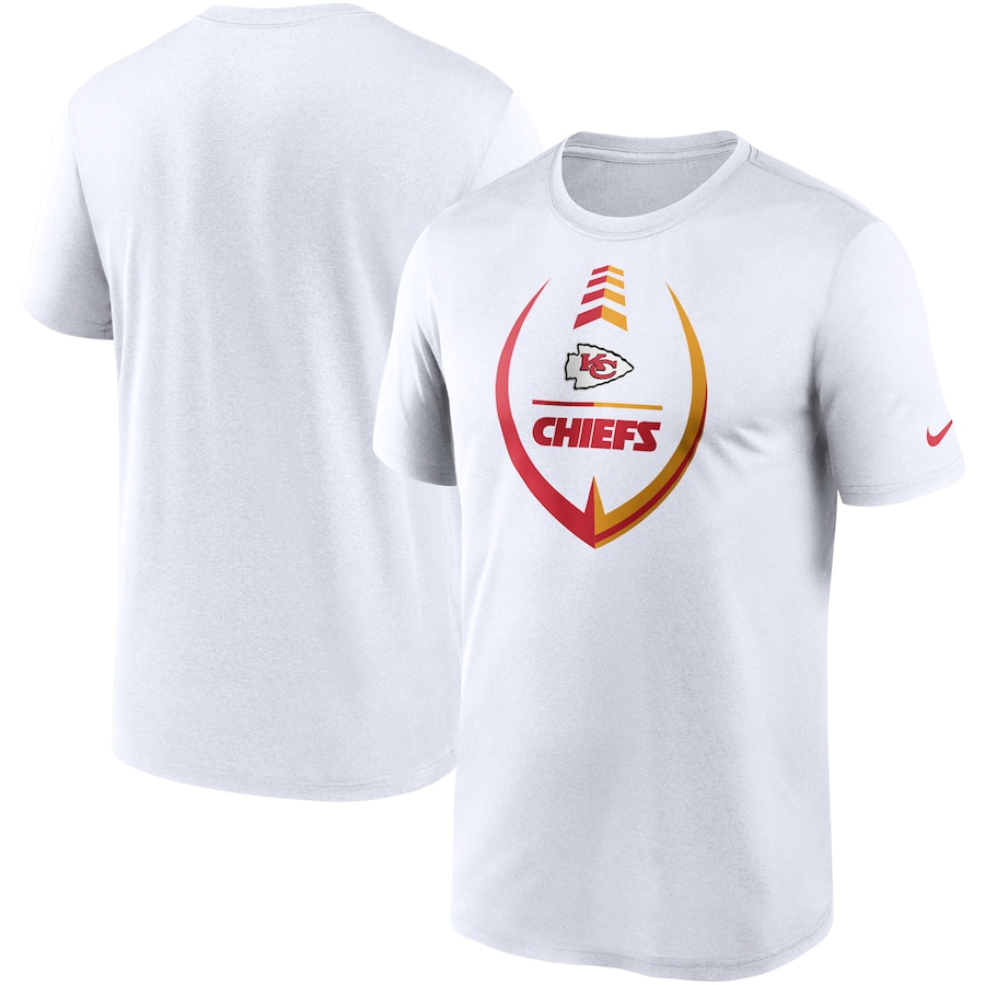 Kansas City Chiefs Football White Icon Legend Performance T-Shirt - Man