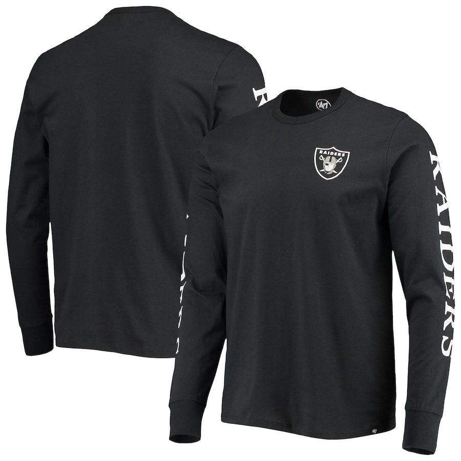 Las Vegas Raiders '47 Black Franklin Long Sleeve T-Shirt - Man