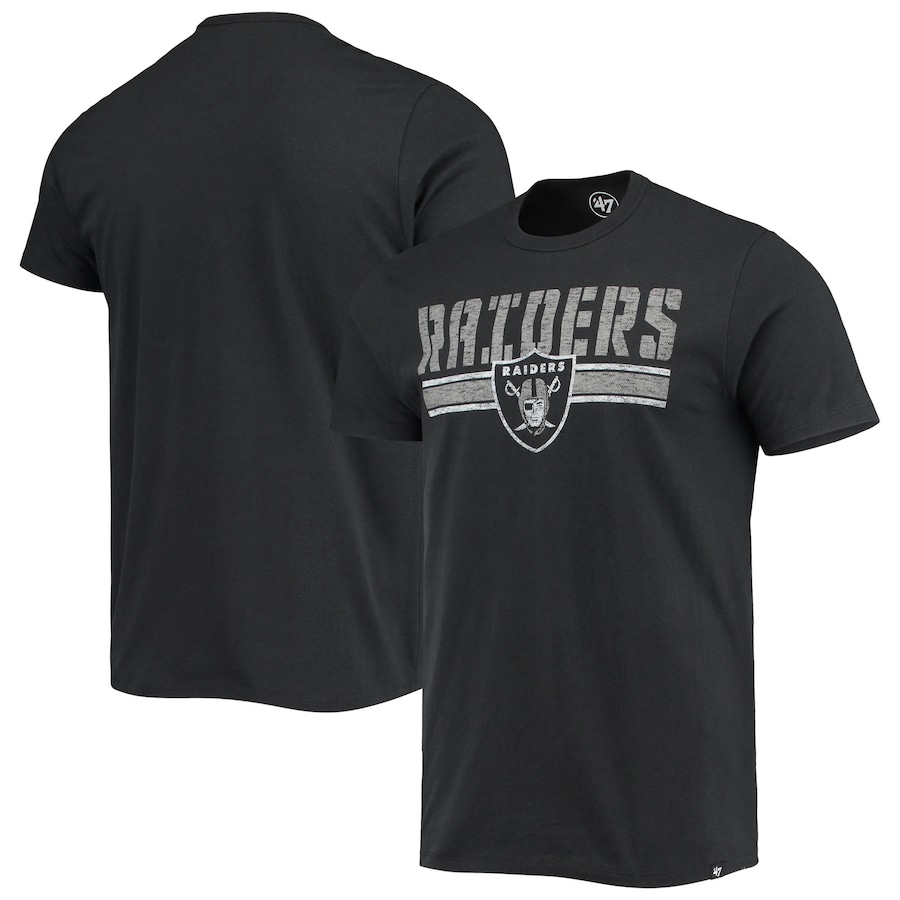 Las Vegas Raiders '47 Black Team Stripe T-Shirt - Man