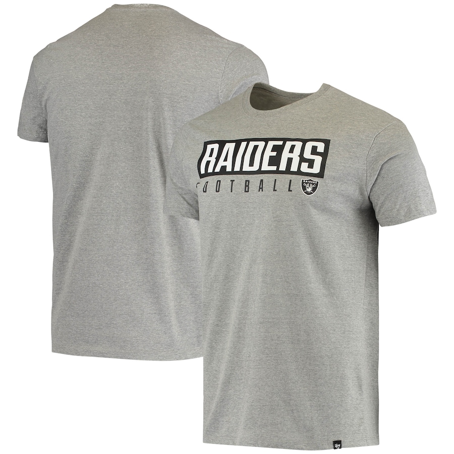 Las Vegas Raiders '47 Heathered Gray Dub Major Super Rival T-Shirt - Man