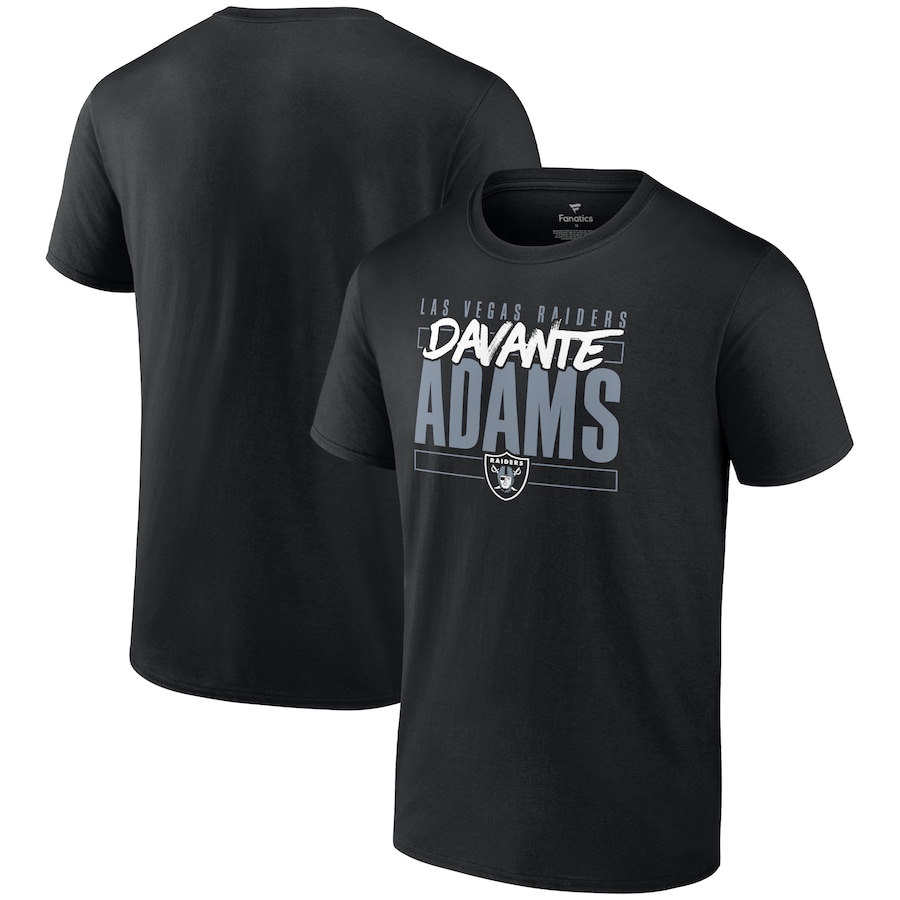 Las Vegas Raiders Davante Adams Black Hometown Stack T-Shirt - Man Las Vegas Raiders Davante Adams Black Hometown Stack T-Shirt - Man
