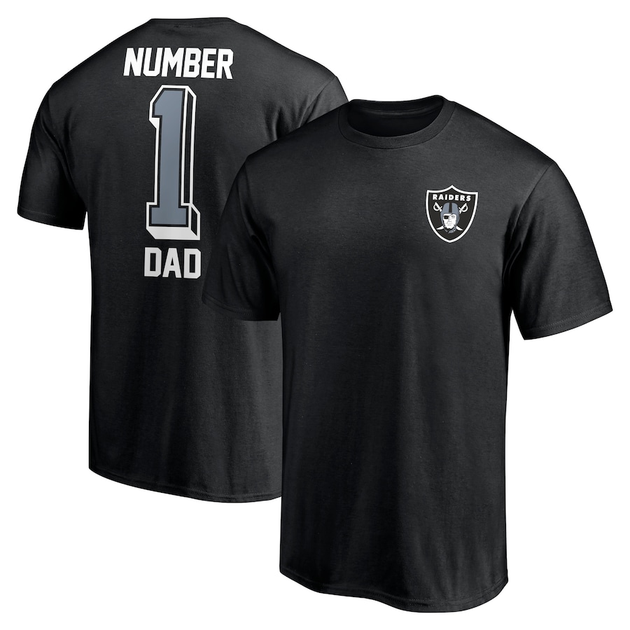 Las Vegas Raiders Black #1 Dad T-Shirt - Man