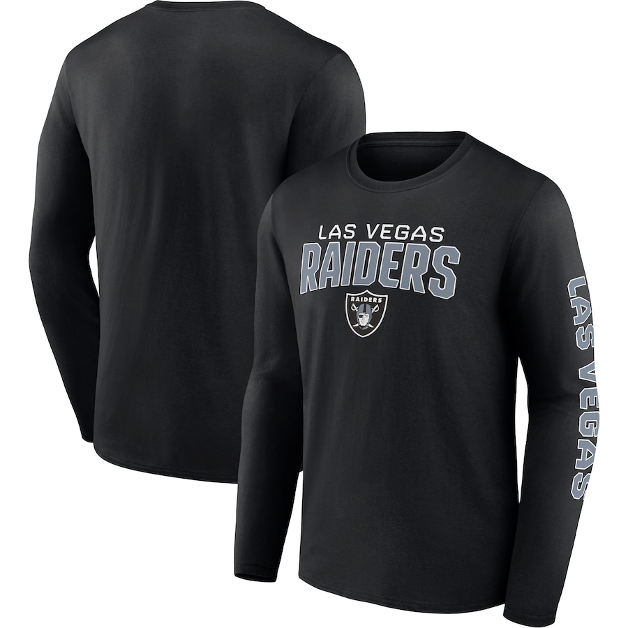 Las Vegas Raiders Black Go the Distance Long Sleeve T-Shirt - Man