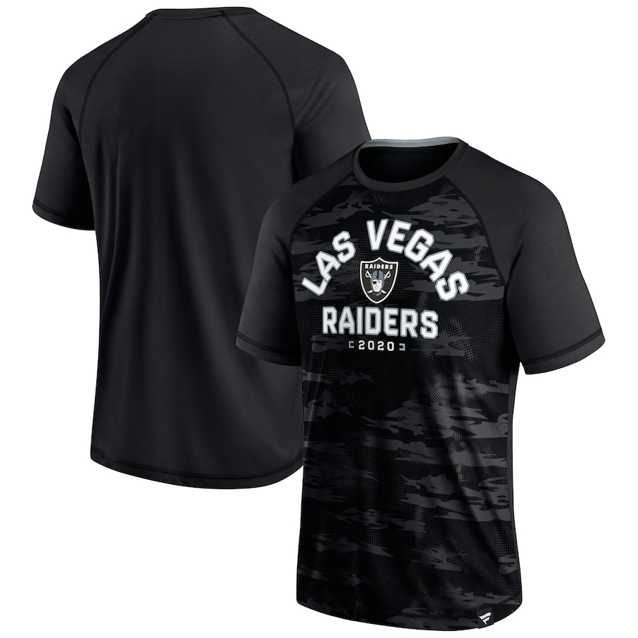 Las Vegas Raiders Black Hail Mary Raglan T-Shirt - Man
