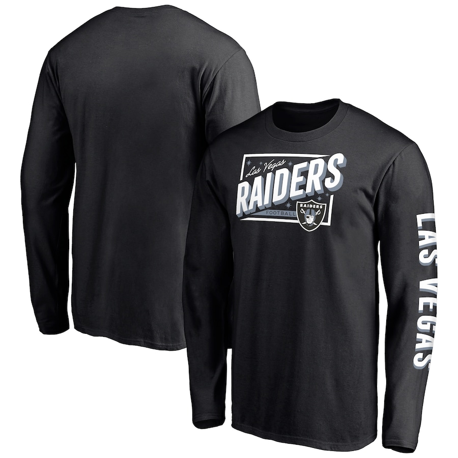 Las Vegas Raiders Black Hometown Collection Facemask Long Sleeve T-Shirt - Man