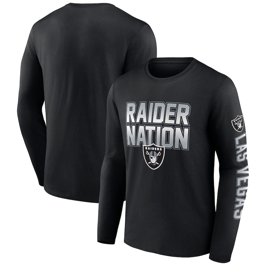 Las Vegas Raiders Black Hometown Collection Sweep Long Sleeve T-Shirt - Man