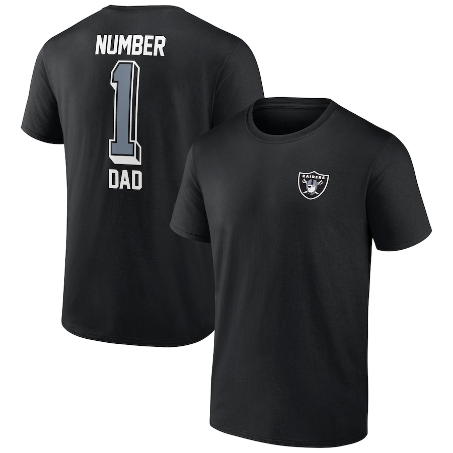 Las Vegas Raiders Black Number One Dad T-Shirt - Man