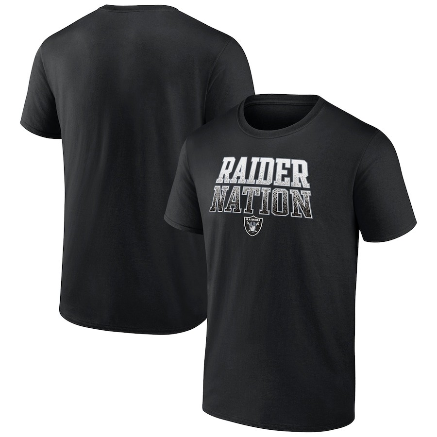 Las Vegas Raiders Black Raider Nation Heavy Hitter T-Shirt - Man