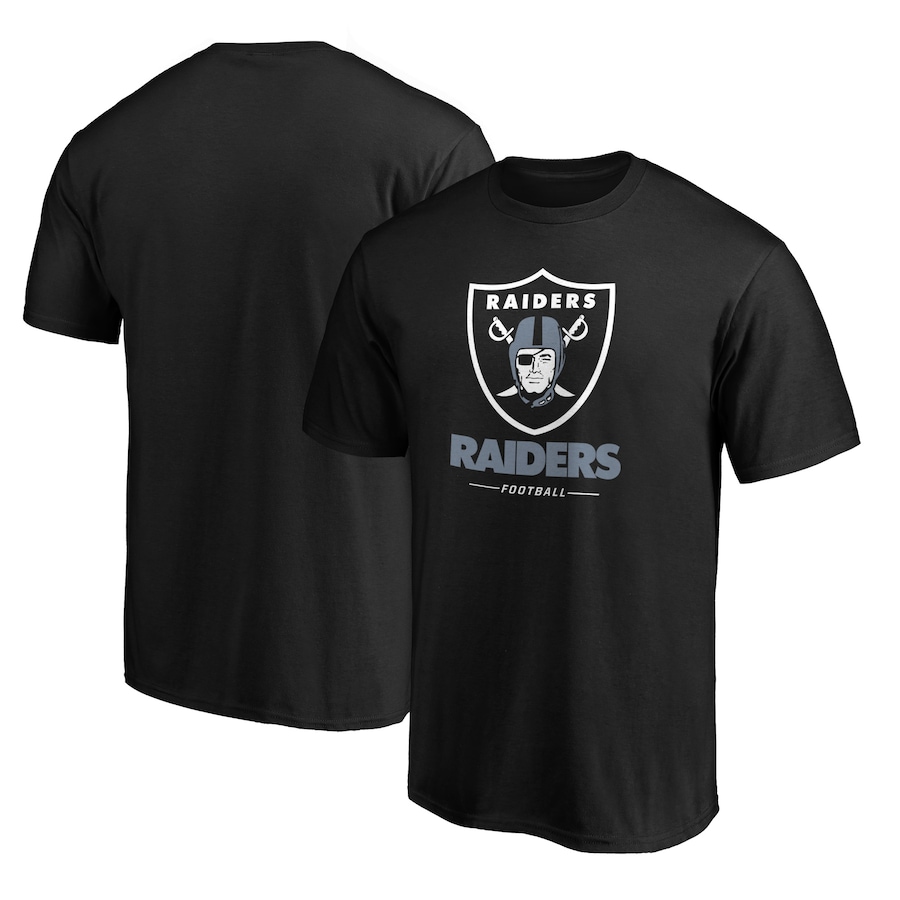 Las Vegas Raiders Black Team Lockup T-Shirt - Man Las Vegas Raiders Black Team Lockup T-Shirt - Man