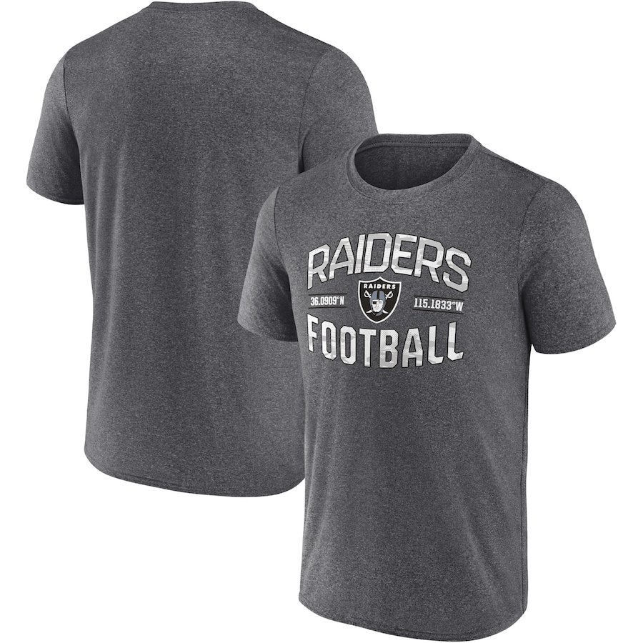 Las Vegas Raiders Heathered Charcoal Want To Play T-Shirt - Man