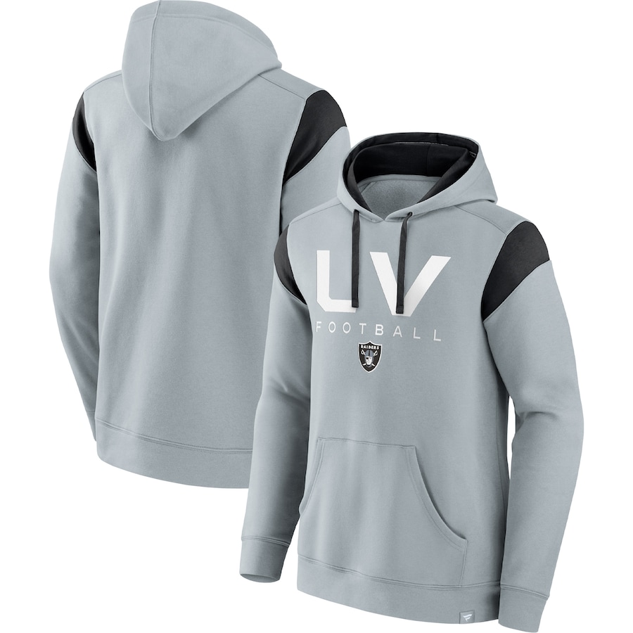 Las Vegas Raiders Silver Call The Shot Pullover Hoodie - Man Las Vegas Raiders Silver Call The Shot Pullover Hoodie - Man