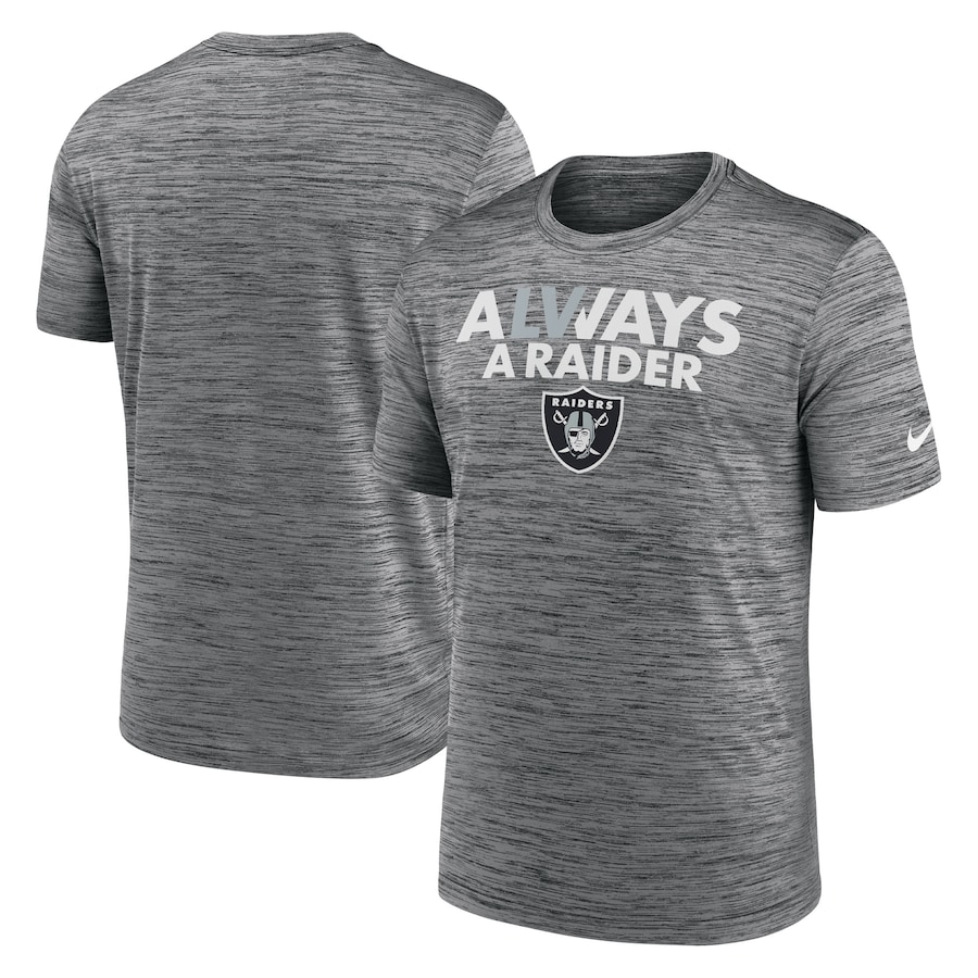 Las Vegas Raiders Football Anthracite Local Velocity T-Shirt - Man Las Vegas Raiders Football Anthracite Local Velocity T-Shirt - Man
