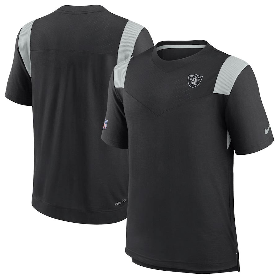 Las Vegas Raiders Football Black 2022 Sideline Tonal Logo Performance Player T-Shirt - Man Las Vegas Raiders Football Black 2022 Sideline Tonal Logo Performance Player T-Shirt - Man