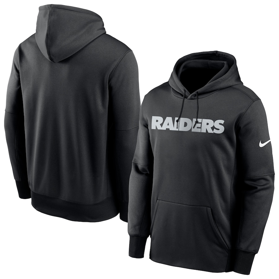 Las Vegas Raiders Football Black Fan Gear Wordmark Performance Pullover Hoodie - Man Las Vegas Raiders Football Black Fan Gear Wordmark Performance Pullover Hoodie - Man