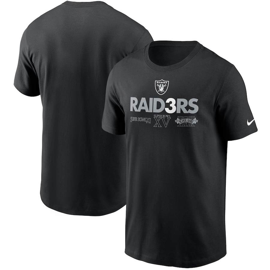 Las Vegas Raiders Football Black Hometown Collection Raid3rs T-Shirt - Man Las Vegas Raiders Football Black Hometown Collection Raid3rs T-Shirt - Man
