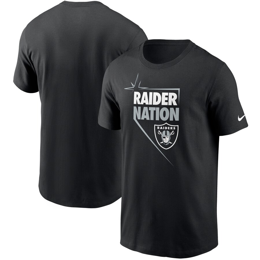 Las Vegas Raiders Football Black Hometown Collection Raiders Nation T-Shirt - Man Las Vegas Raiders Football Black Hometown Collection Raiders Nation T-Shirt - Man