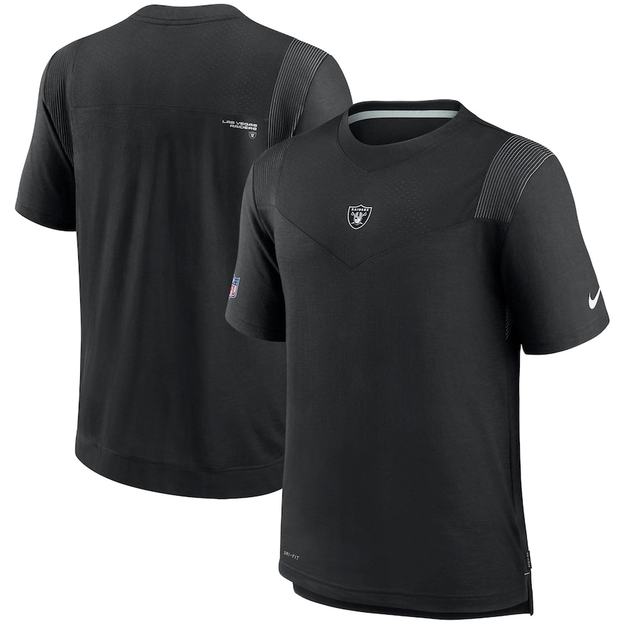 Las Vegas Raiders Football Black Sideline Player UV Performance T-Shirt - Man Las Vegas Raiders Football Black Sideline Player UV Performance T-Shirt - Man