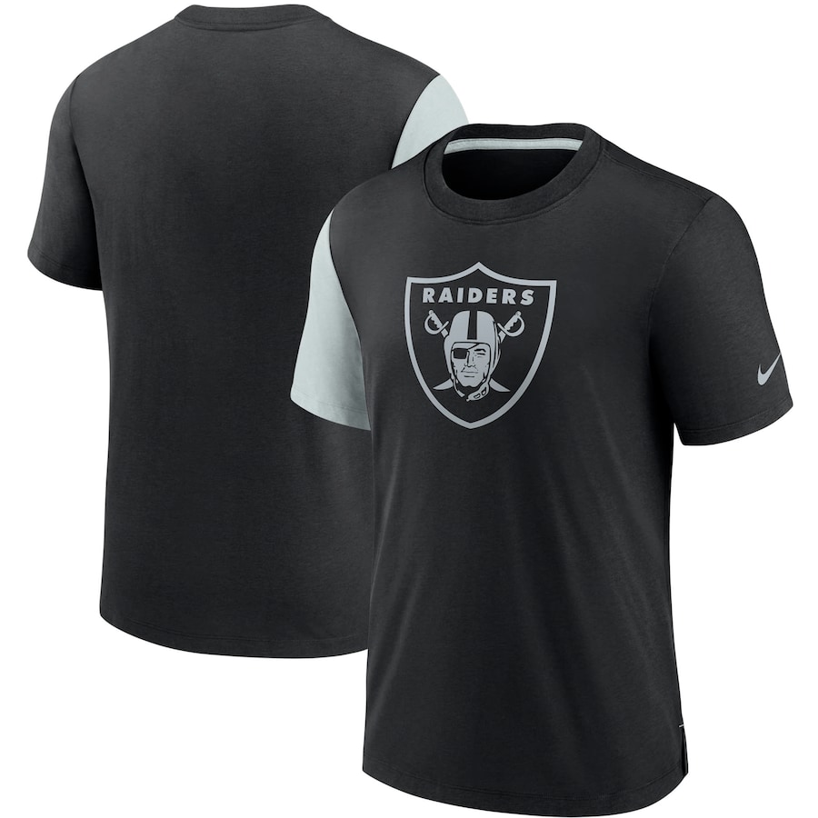 Las Vegas Raiders Football Black/Silver Pop Performance T-Shirt - Man Las Vegas Raiders Football Black/Silver Pop Performance T-Shirt - Man