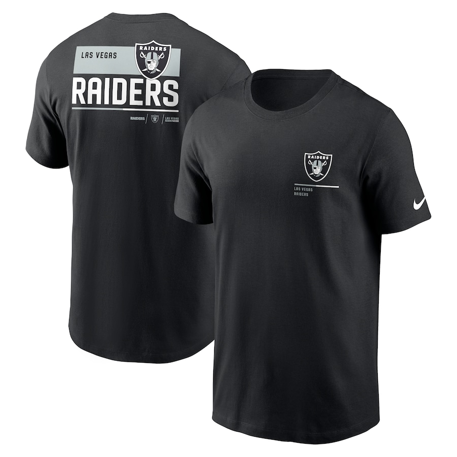 Las Vegas Raiders Football Black Team Incline T-Shirt - Man