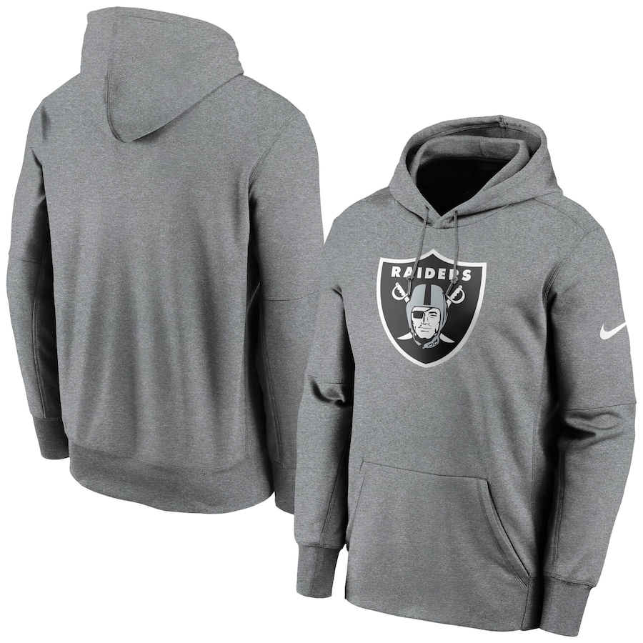 Las Vegas Raiders Football Heathered Charcoal Fan Gear Primary Logo Therma Performance Pullover Hoodie - Man Las Vegas Raiders Football Heathered Charcoal Fan Gear Primary Logo Therma Performance Pullover Hoodie - Man
