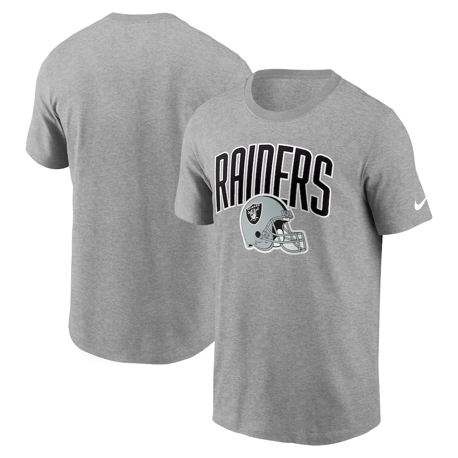 Las Vegas Raiders Football Heathered Gray Team Athletic T-Shirt - Man Las Vegas Raiders Football Heathered Gray Team Athletic T-Shirt - Man